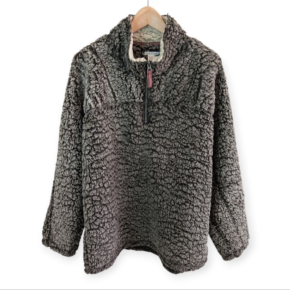 Carbon 2 Cobalt Sherpa Fleece  Transcendent Pullover Grey Large